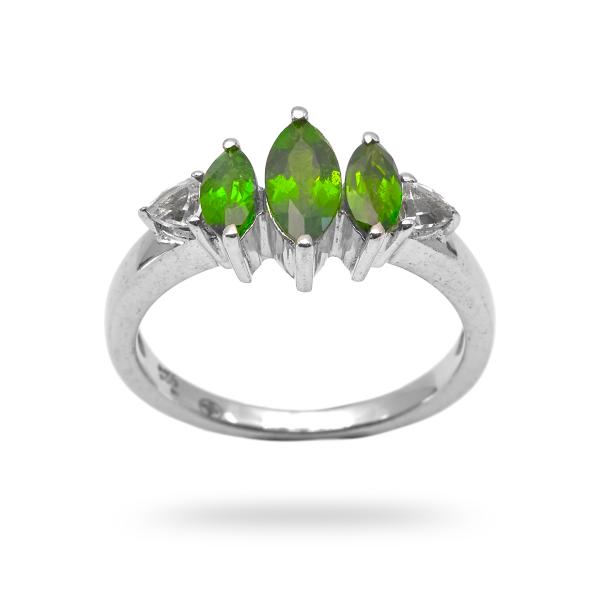 Bague diopside argent Burja